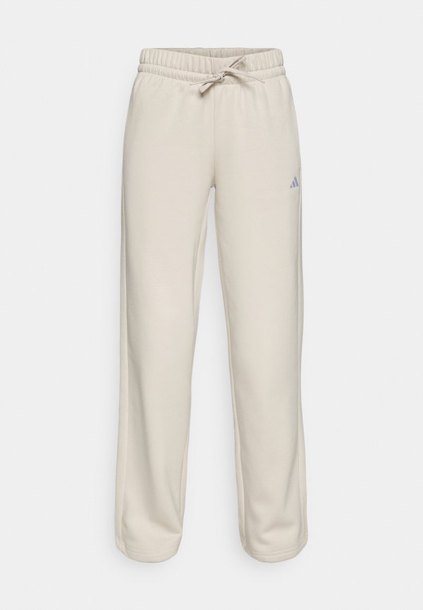adidas Sportswear ESSENTIALS SMALL LOGO FEEL COZY OPEN HEM PANTS - Tracksuit bottoms - alumina/white