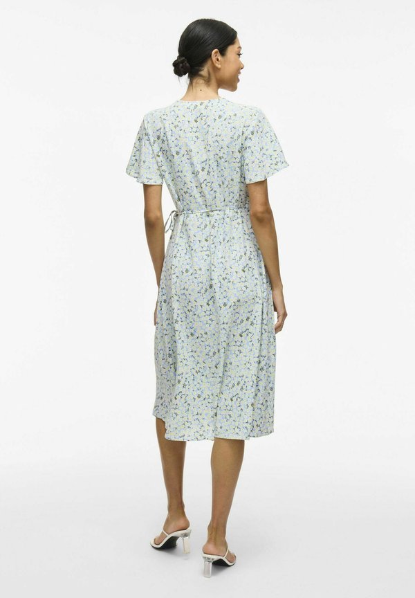 VILA VILOVIE S/S WRAP MIDI DRESS - NOOS