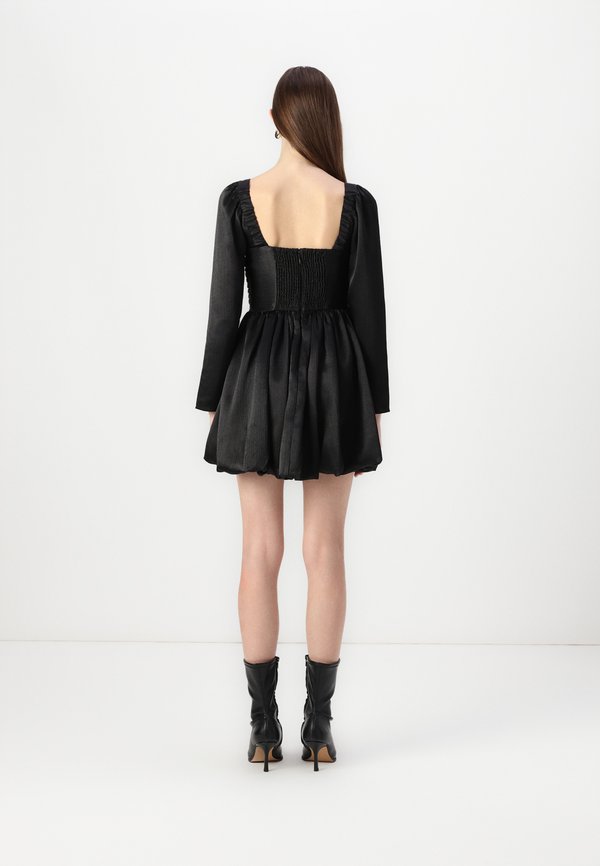 Abercrombie & Fitch The A&F Emerson Bubble Hem Satin Mini Dress