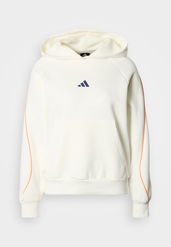 adidas Sportswear STADIUM - Hoodie - off white/pure orange/dark blue