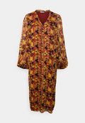 VILA VIFALIA V-NECK  MIDI DRESS