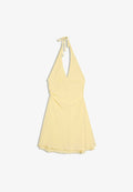 Bershka HALTER DRESS - Day dress - yellow