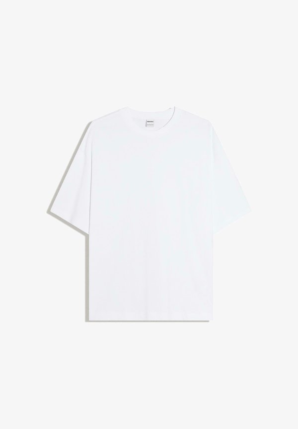 Bershka BOXY SHORT SLEEVE - T-SHIRT 00077443 - Basic T-shirt - white