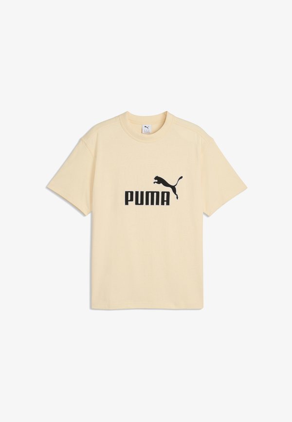 Puma ESSENTIALS ELEVATED NO.1 RELAXED T-SHIRT - Print T-shirt - buttercream
