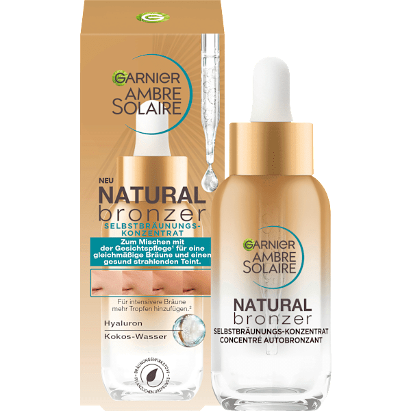 Selbstbräuner Konzentrat Gesicht Natural Bronzer Garnier Ambre Solaire