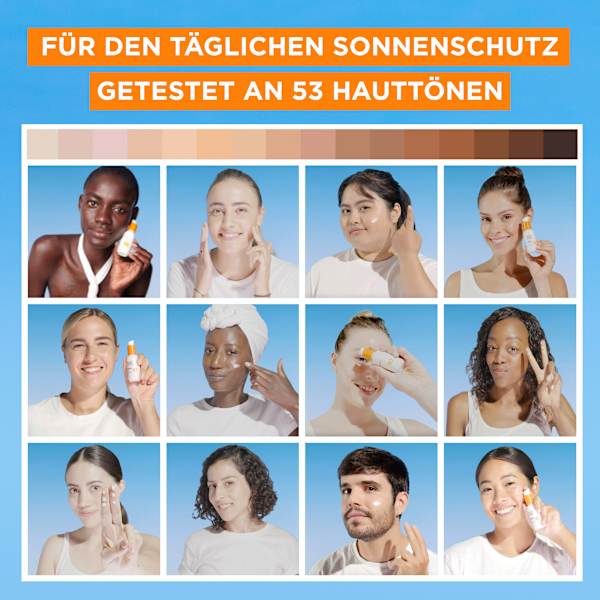 Sonnenfluid Gesicht super UV invisible Serum, LSF 50+ Garnier Ambre Solaire