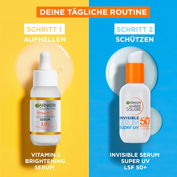 Sonnenfluid Gesicht super UV invisible Serum, LSF 50+ Garnier Ambre Solaire