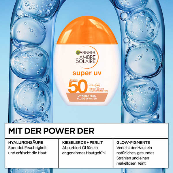 Sonnenfluid getönt UV water fluid, LSF 50 Garnier Ambre Solaire
