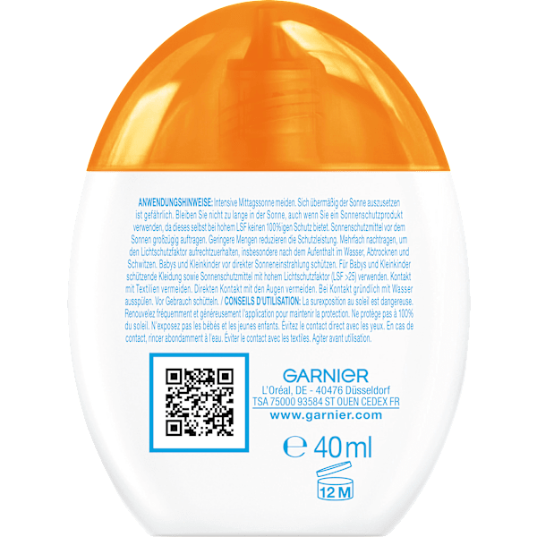 Sonnenfluid UV water fluid, LSF 50 Garnier Ambre Solaire