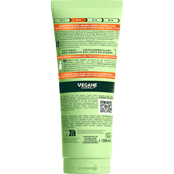 Conditioner Keratin Sleek, Anti-Frizz GARNIER FRUCTIS