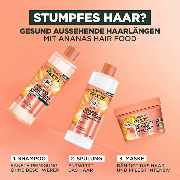 Haarkur Ananas Hair Food 3in1 Maske GARNIER FRUCTIS