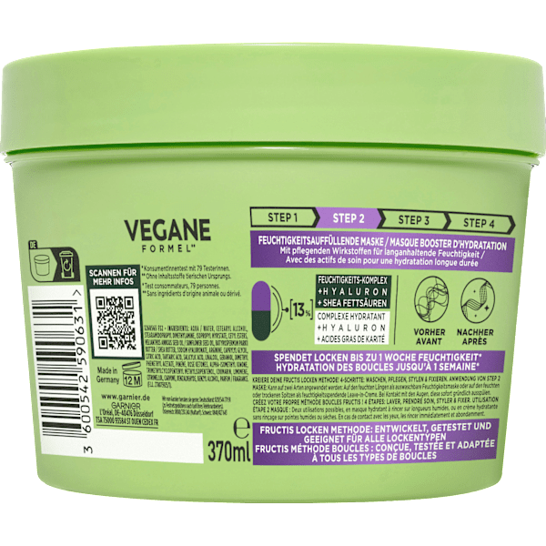 Haarmaske Locken Methode Feuchtigkeit GARNIER FRUCTIS