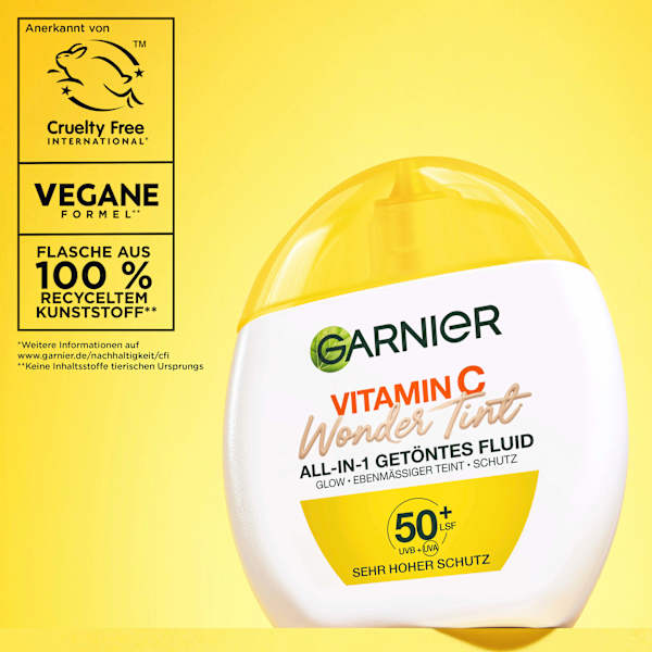 Gesichtsfluid Vitamin C Wonder Tint UV LSF 50+, Hell GARNIER