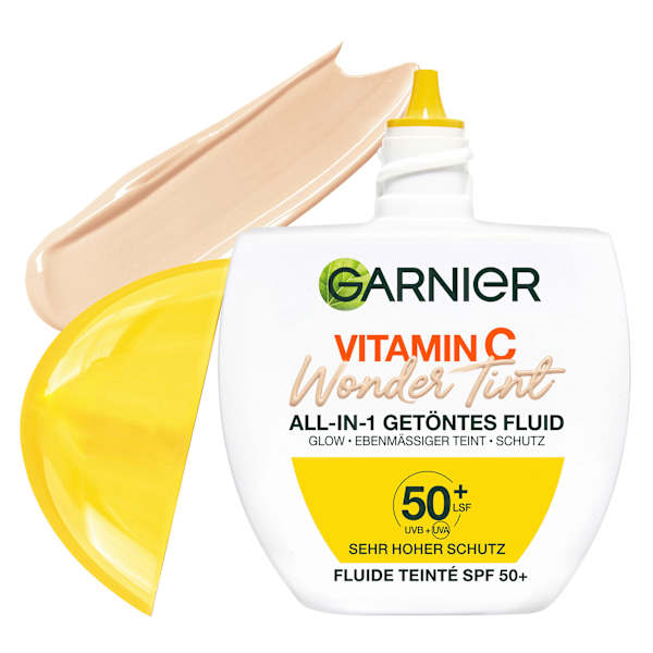 Gesichtsfluid Vitamin C Wonder Tint UV LSF 50+, Hell GARNIER