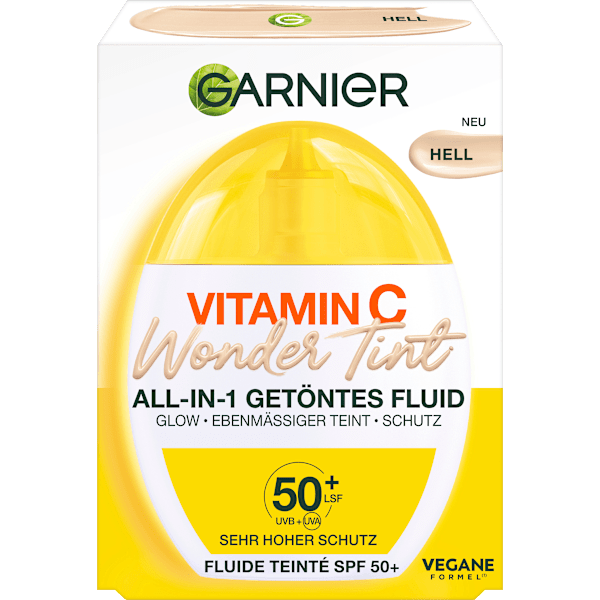 Gesichtsfluid Vitamin C Wonder Tint UV LSF 50+, Hell GARNIER