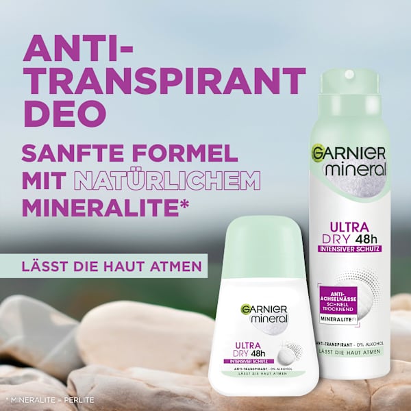 Antitranspirant Deo Roll-on Ultra Dry 48h GARNIER mineral