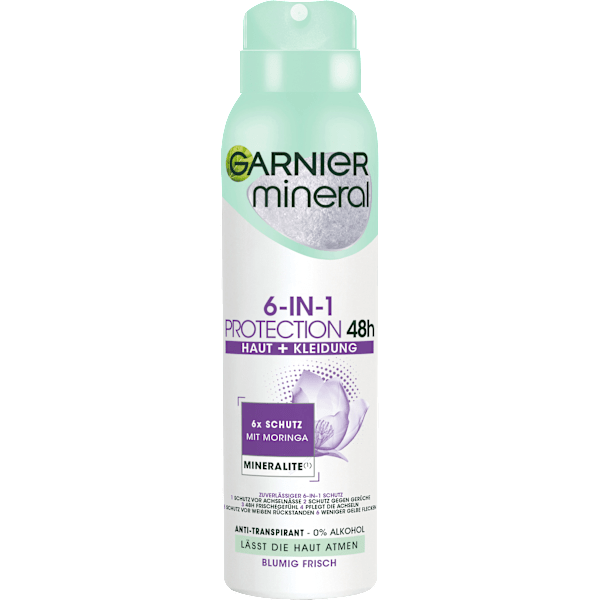 Antitranspirant Deospray 6 in 1 Protection GARNIER mineral