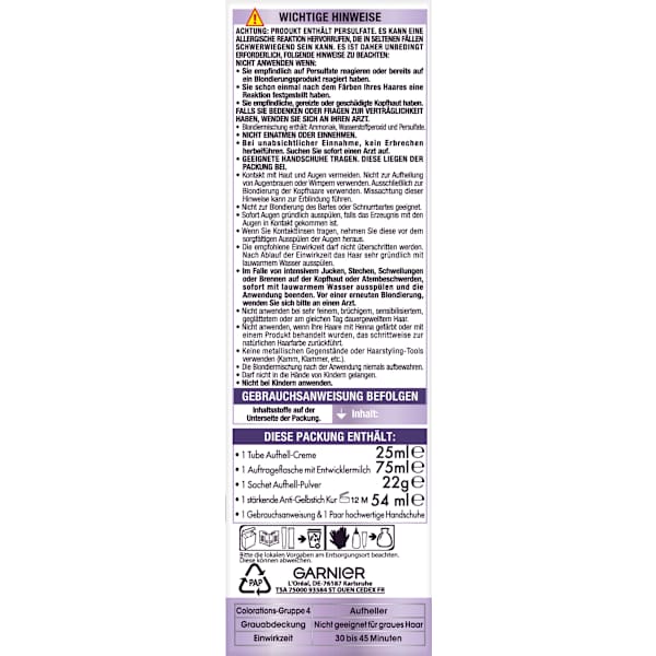 Haare Aufheller Ultra Bleach D4+ GARNIER NUTRISSE