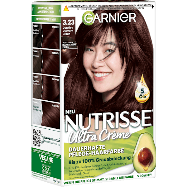 Haarfarbe 3.23 Dunkles Diamantbraun, 1 St GARNIER NUTRISSE