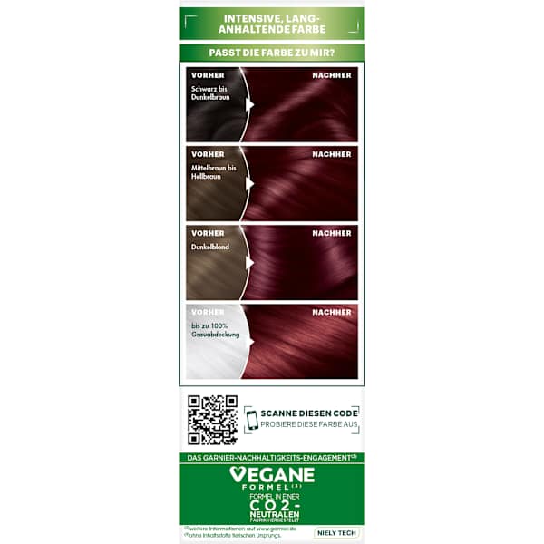 Haarfarbe 3.6 Dunkle Kirsche GARNIER NUTRISSE