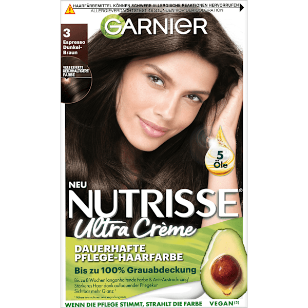 Haarfarbe 3 Espresso Dunkelbraun GARNIER NUTRISSE