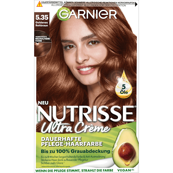 Haarfarbe 5.35 Goldenes Rehbraun GARNIER NUTRISSE