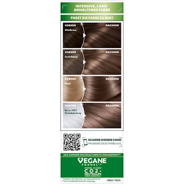Haarfarbe 6N Nude Natürliches Dunkelblond GARNIER NUTRISSE