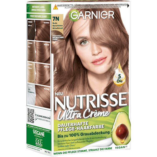 Haarfarbe 7N Nude Natürliches Mittelblond GARNIER NUTRISSE