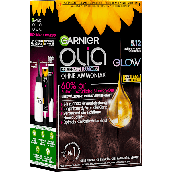 Haarfarbe 5.12 Schimmerndes Samtbraun GARNIER olia