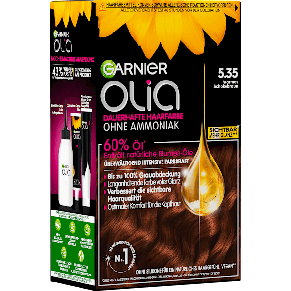 Haarfarbe 5.35 Warmes Schokobraun GARNIER olia