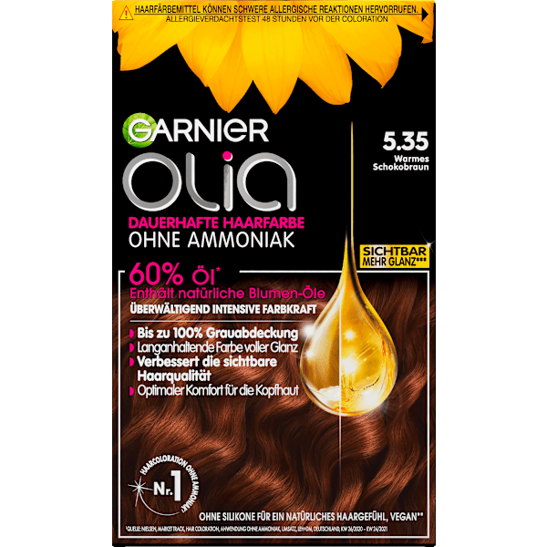 Haarfarbe 5.35 Warmes Schokobraun GARNIER olia