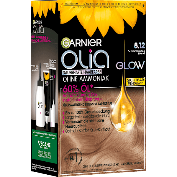 Haarfarbe 8.12 Schimmerndes Blond GARNIER olia