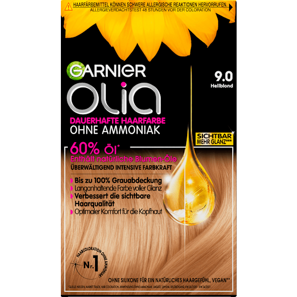 Haarfarbe 9.0 Hellblond GARNIER olia