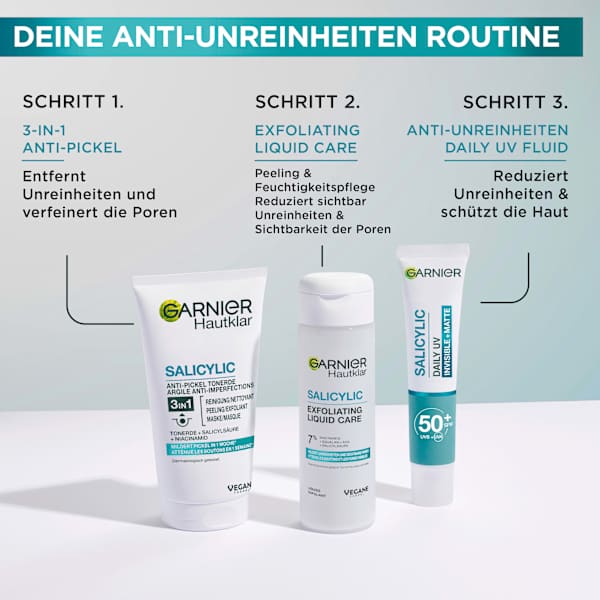Reinigungscreme Salicylic Anti Pickel 3in1 Tonerde Garnier Skin Active