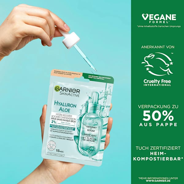 Tuchmaske Hydra Bomb Aloe Vera Garnier Skin Active