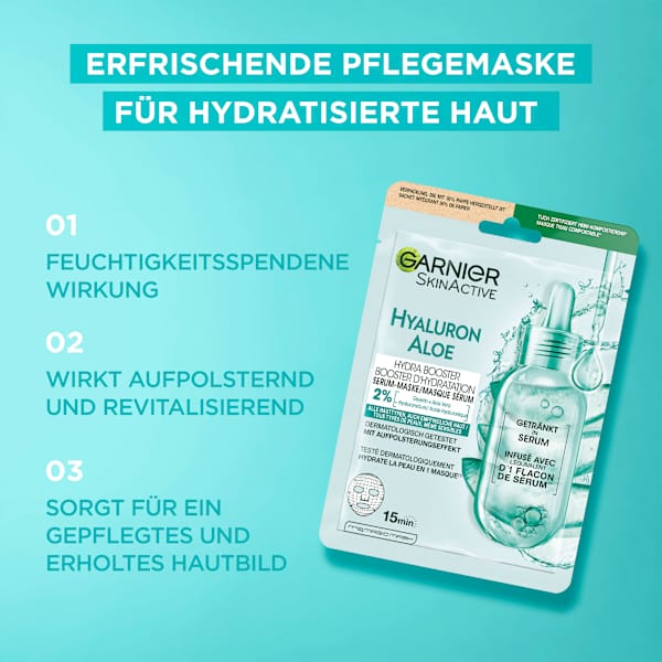 Tuchmaske Hydra Bomb Aloe Vera Garnier Skin Active