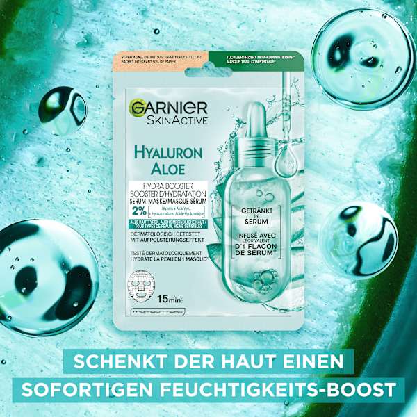 Tuchmaske Hydra Bomb Aloe Vera Garnier Skin Active