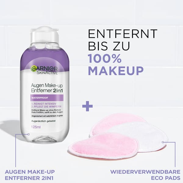 Augen Make-up Entferner 2in1, Waterproof GARNIER SKIN NATURALS