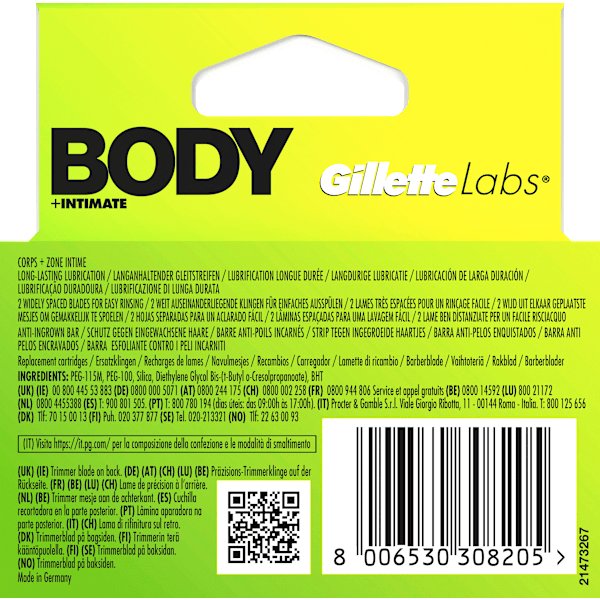 Rasierklingen, Labs Body & Intimate Gillette