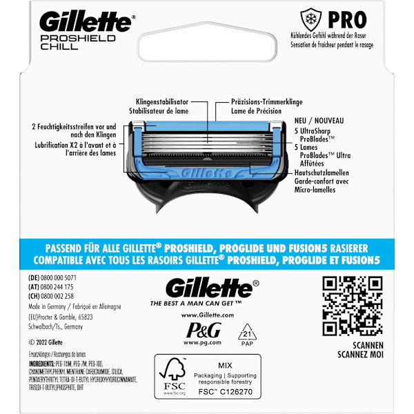 Rasierklingen, ProShield Chill Gillette