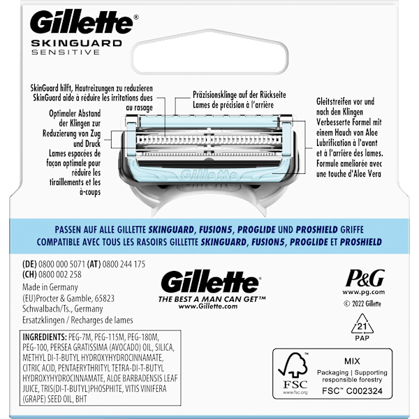Rasierklingen, SkinGuard Sensitive Gillette