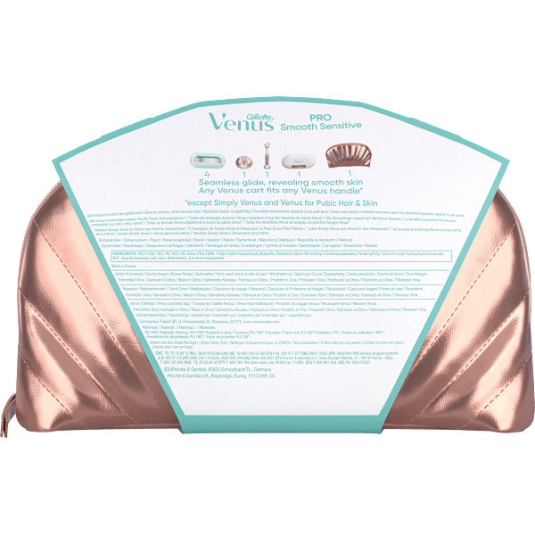Geschenkset Rasierer, Pro Smooth Sensitive 8tlg Gillette Venus