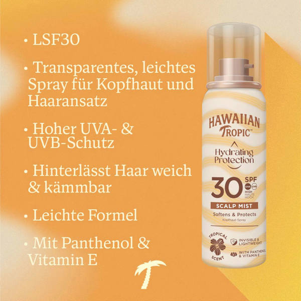 Sonnenspray Kopfhaut & Haaransatz, hydrating protection, LSF 30 Hawaiian Tropic