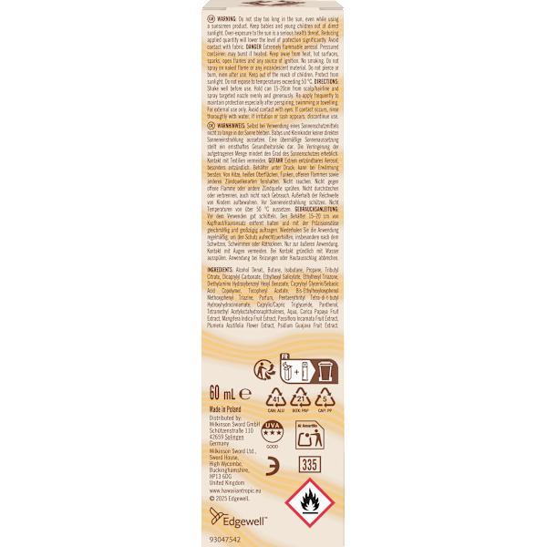 Sonnenspray Kopfhaut & Haaransatz, hydrating protection, LSF 30 Hawaiian Tropic