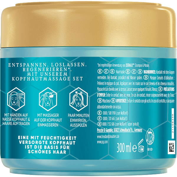 Kopfhautmaske DermaXPro Feuchtigkeits-Ritual inkl. Kopfhautmassager head&shoulders