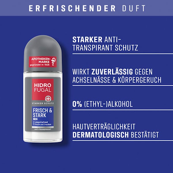 Antitranspirant Deo Roll-on Frisch & Stark Hidrofugal