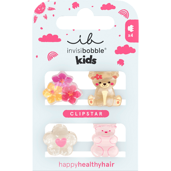Haarklammern Clipstar Kids Bearly Bloomed invisibobble