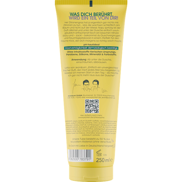 Duschgel Zitronengras Minze Jean&Len