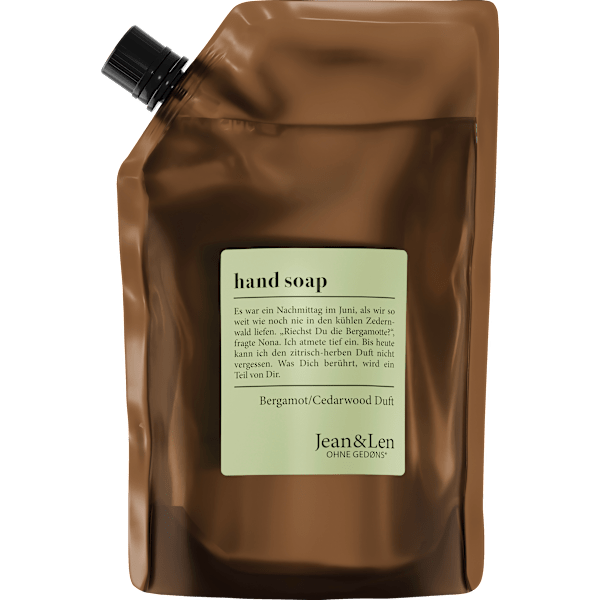 Flüssigseife bergamot & cedarwood, Nachfüllpack Jean&Len