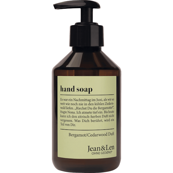 Flüssigseife bergamot & cedarwood Jean&Len